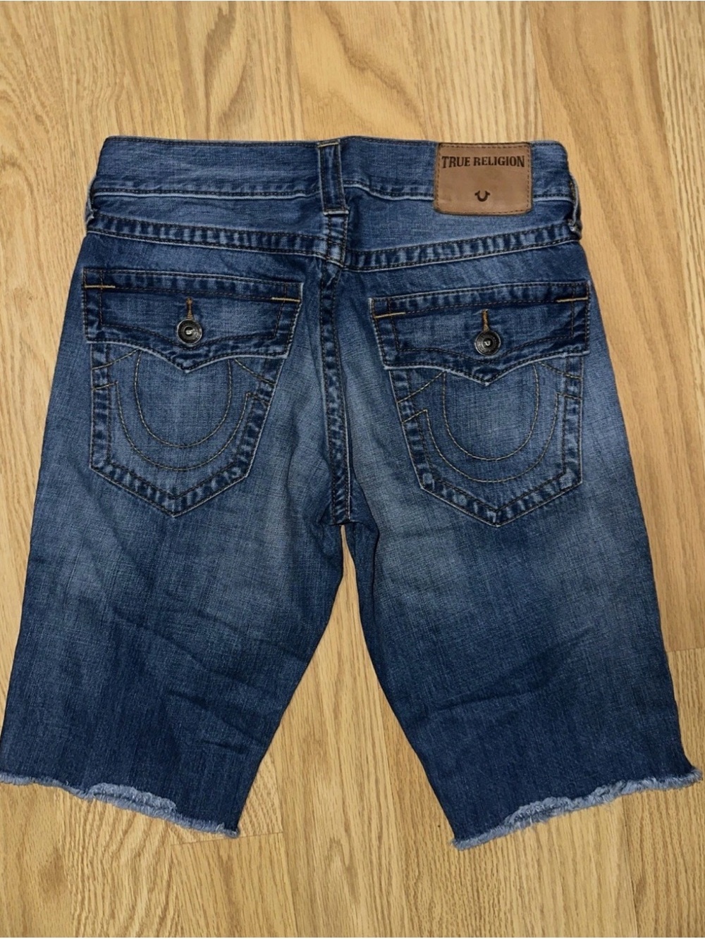 Men’s True Religion Relaxed Straight Super T Denim Cutoff Shorts ‘Ricky’ Size 29